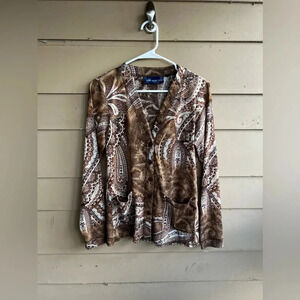 Y2K Bohemian Cardigan - Size XS - Paisley